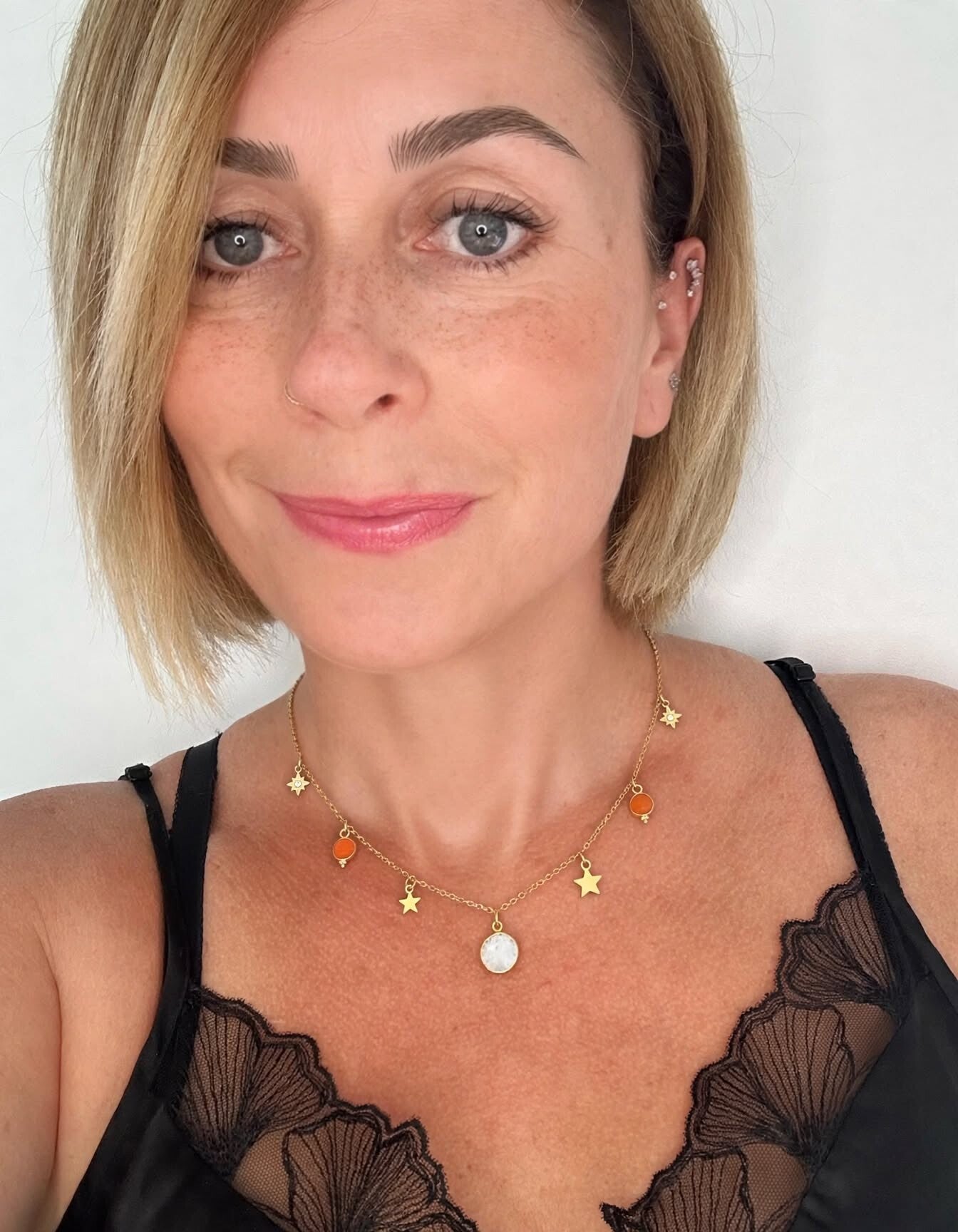 Collier Astra - Pierre de Lune & Cornaline