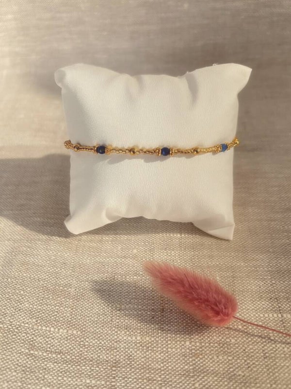 Bracelet AZUR - Pierre Lapis Lazuli & Or