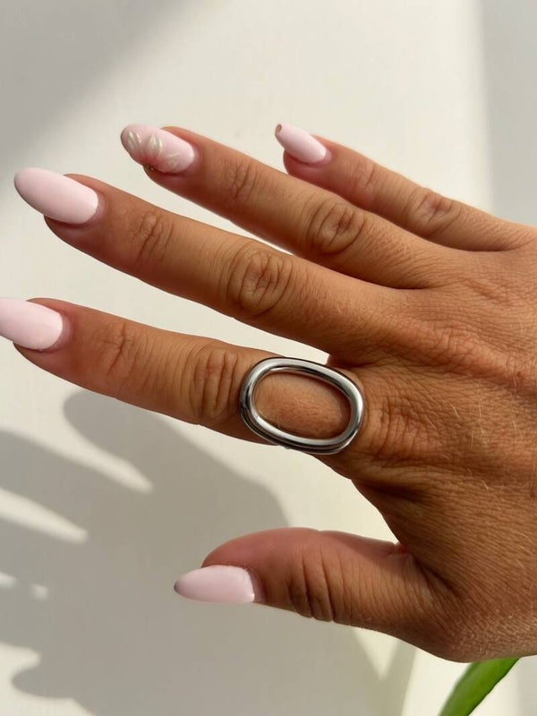 Bague Ovalia Rhodié