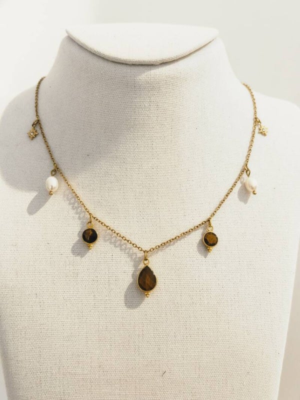 Collier Talisman Ambre