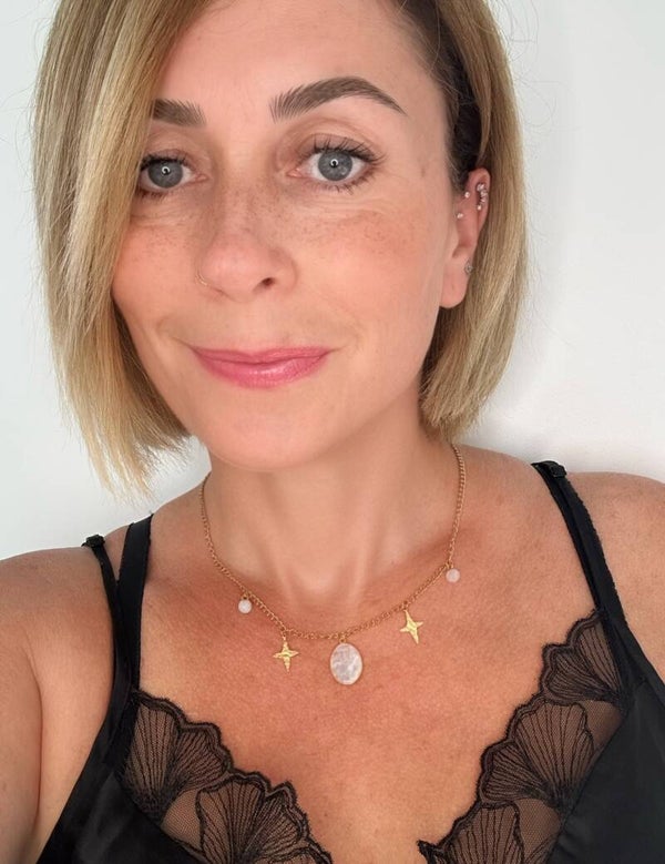 Collier LUNA - Pierre de Lune, Étoiles et Perles d'Eau Douce | Acier Inoxydable Doré