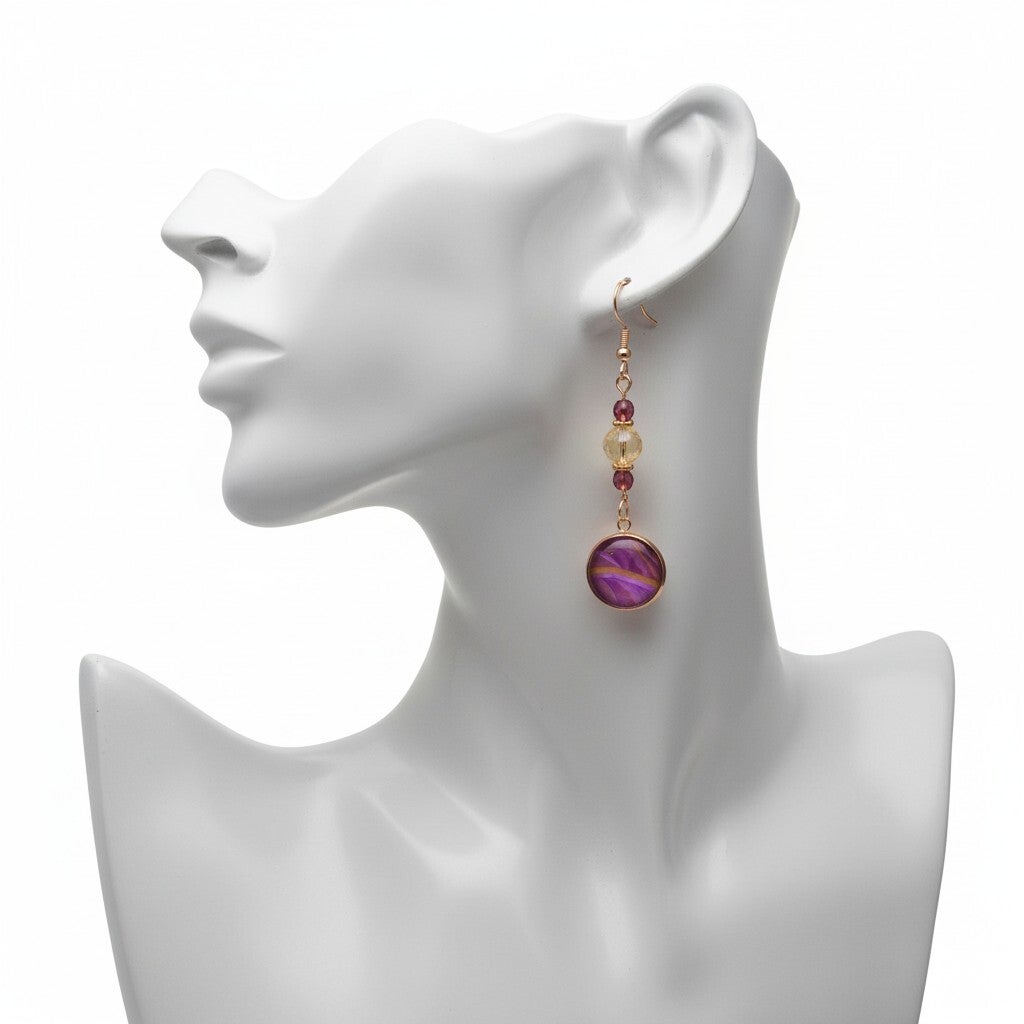 boucle oreille art brume celeste