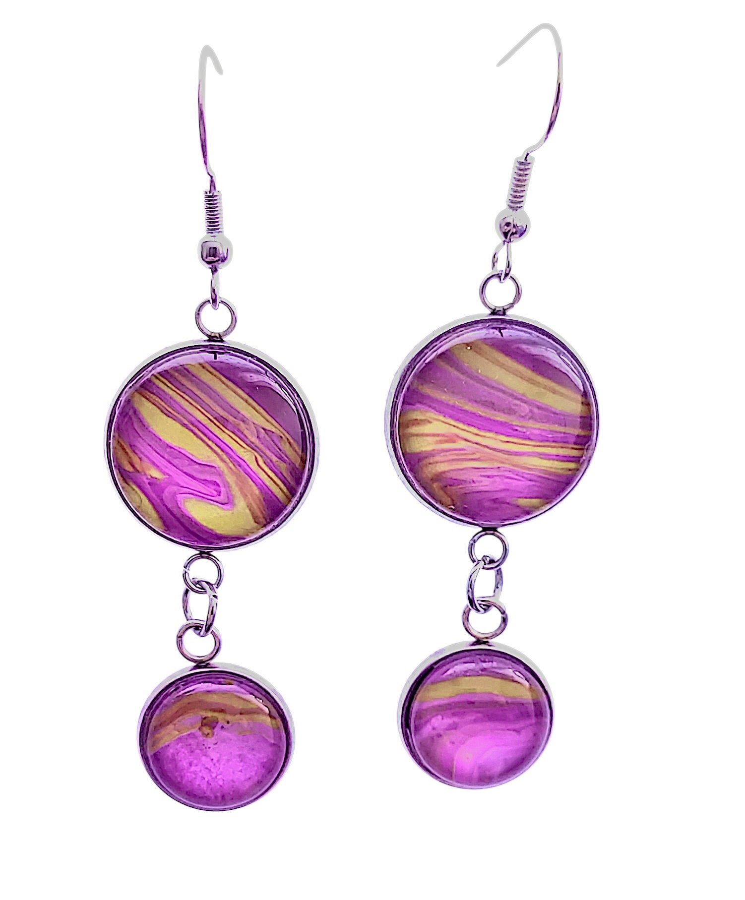 boucle oreille art brume celeste