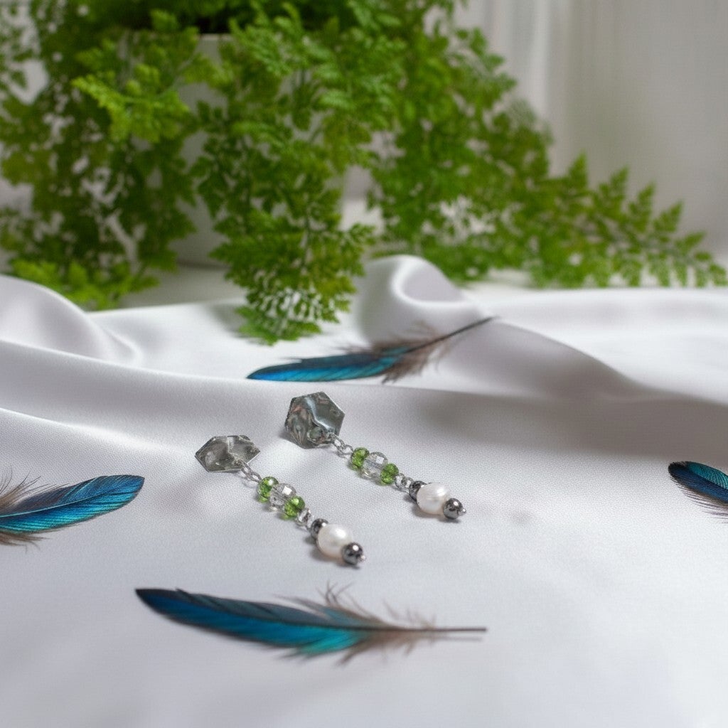 Boucle d'oreille Charme "Aurore Boréale" N°3