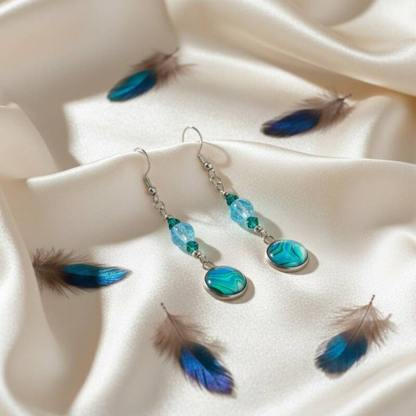 Boucle d'oreille Art "Aurore Boréale" N°3