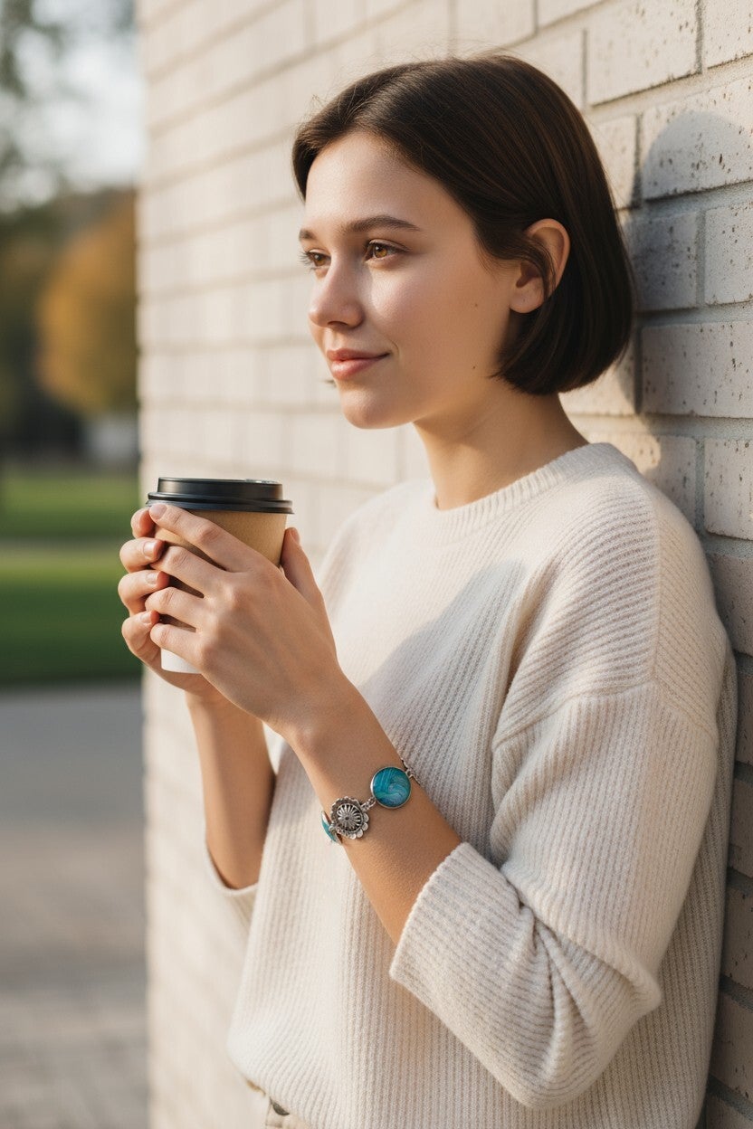 bracelet art aurore boreale 