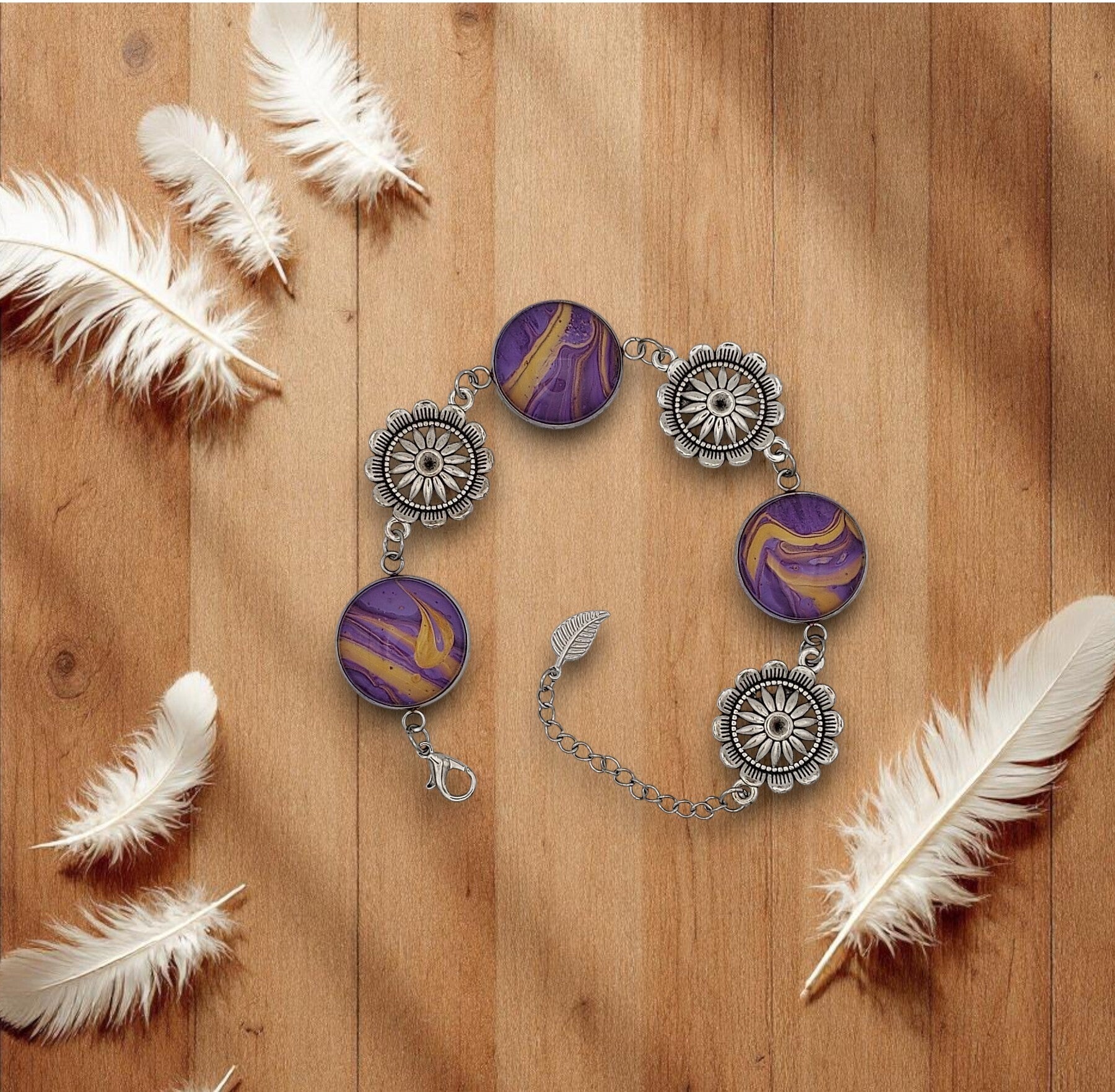 Bracelet Art "Brume Céleste"