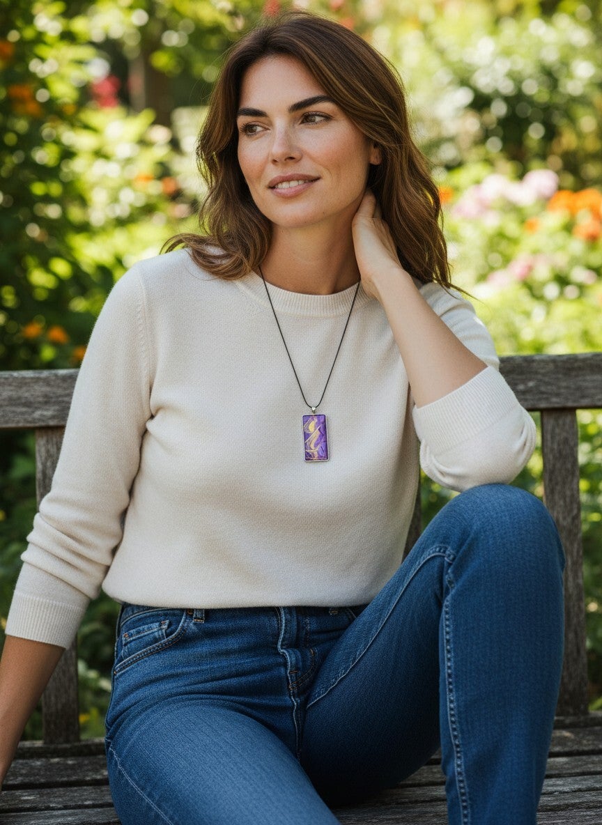 collier art brume celeste
