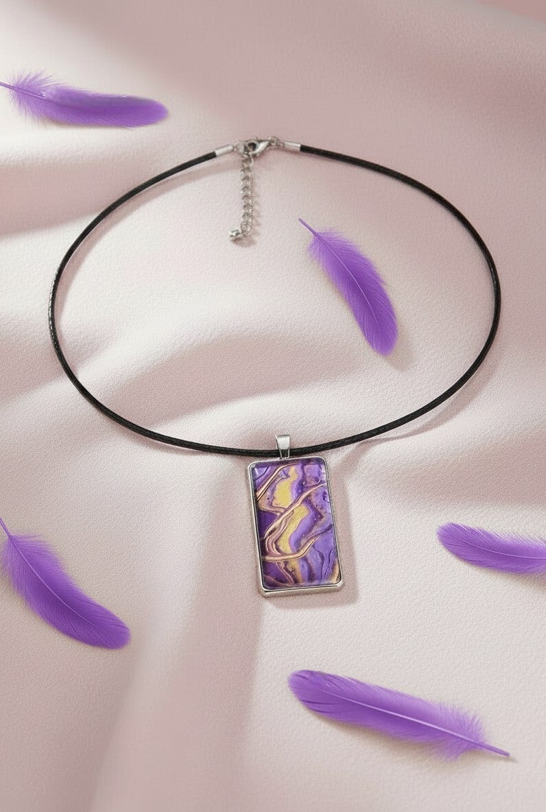 Collier Art "Brume Céleste" N°2