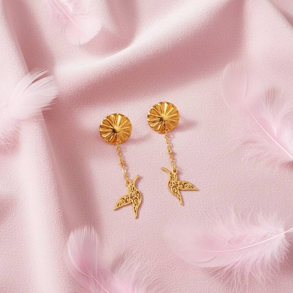 Boucle d'oreille Charme "Colibri Précieux"