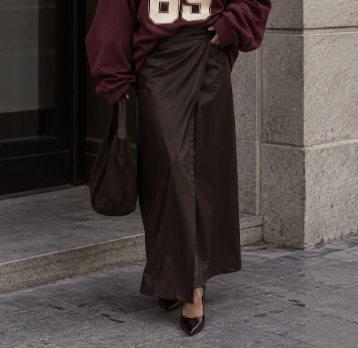 pre order: lange rok Nina / Bruin