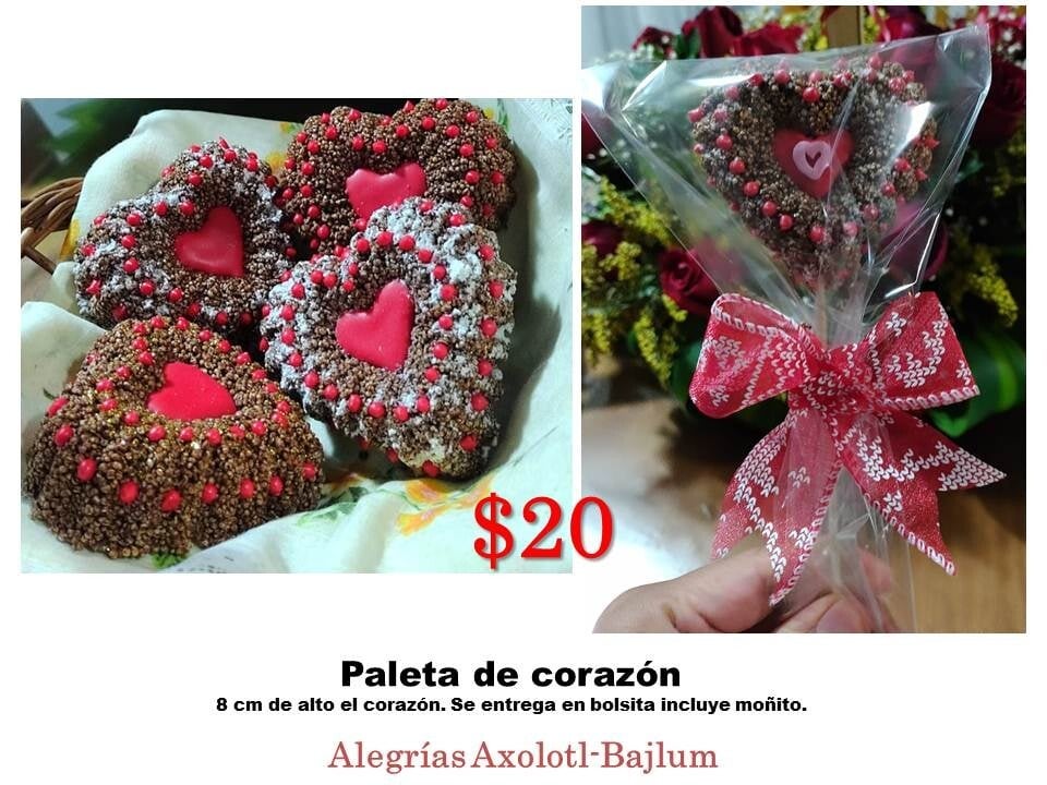 Paleta de corazón chocolate
