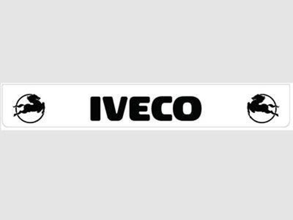 Spatlap Achterbumper voor Iveco | Wit met Zwarte Opdruk | 238x35cm