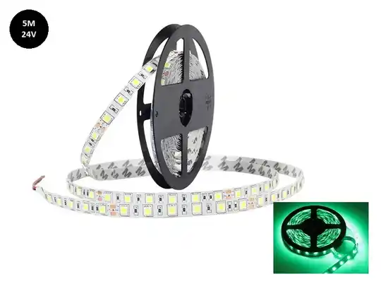 LED strip 24 volt groen 3528 IP65 5 meter