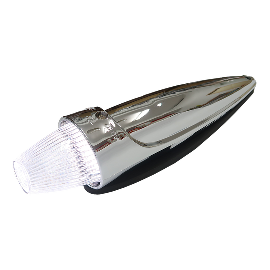 Toplamp LED Torpedo Chroom - Wit