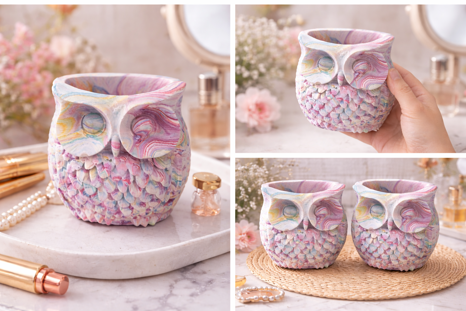 Dekorativer Halter in Eulenform - funktional & einzigartig