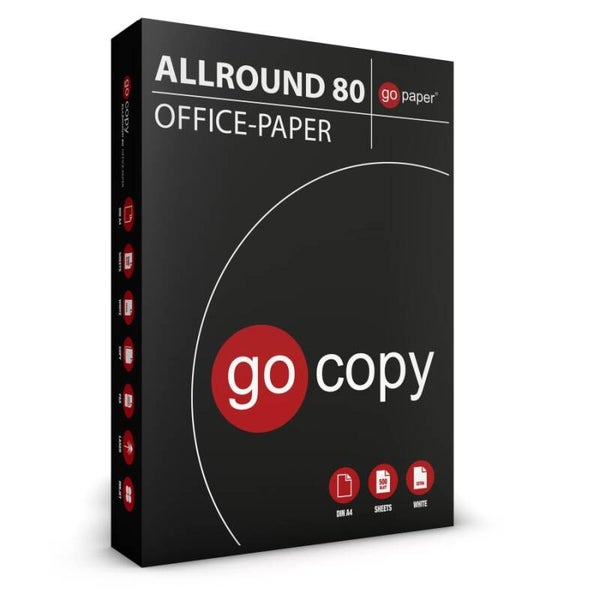 Kopierpapier DIN A4, 80 g/m², weiß, 500 Blatt/Pack.