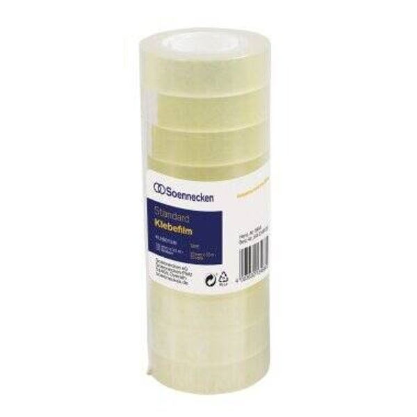 Soennecken Klebefilm – 15 mm x 33 m, transparent, 10 Stück/Pack.