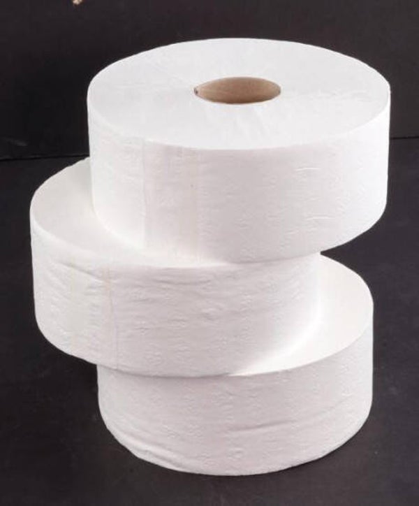 Toilettenpapier MINI Jumbo Rolle, 2-lagig, 100 % Zellulose - 12 Rollen