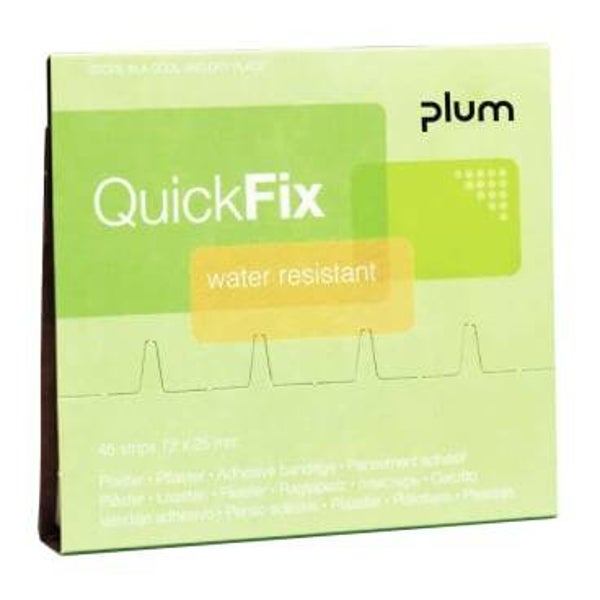 Plum QuickFix Water Resistant Pflaster – Nachfüllpackung, 45 Stück