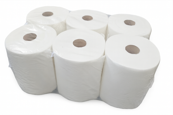 Papierhandtuchrolle MIDI, Zentralentnahme, 6 x 800 g, 2-lagig, 100 % Zellulose, Weiß