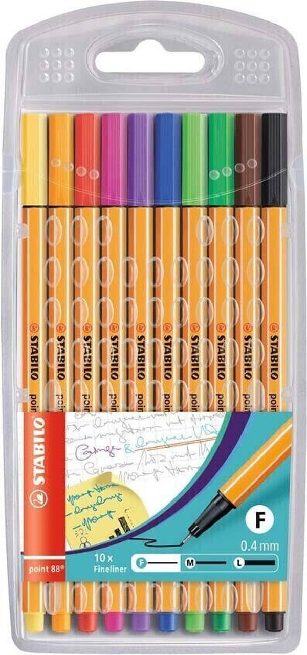 STABILO Fineliner point 88 0,4mm farbig sortiert 10 St./Pack.