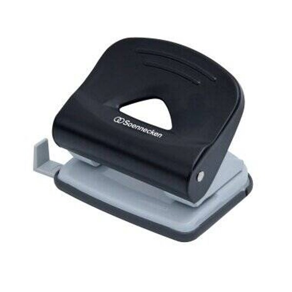 Soennecken Locher 8 cm 25 Bl. (80 g/m²) mit Anschlagschiene schwarz
