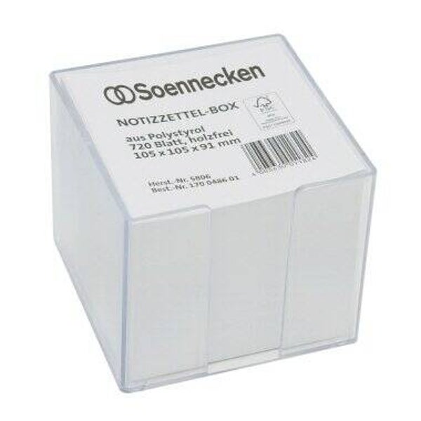 Zettelbox 5806 105x105x91mm transparent +Inhalt