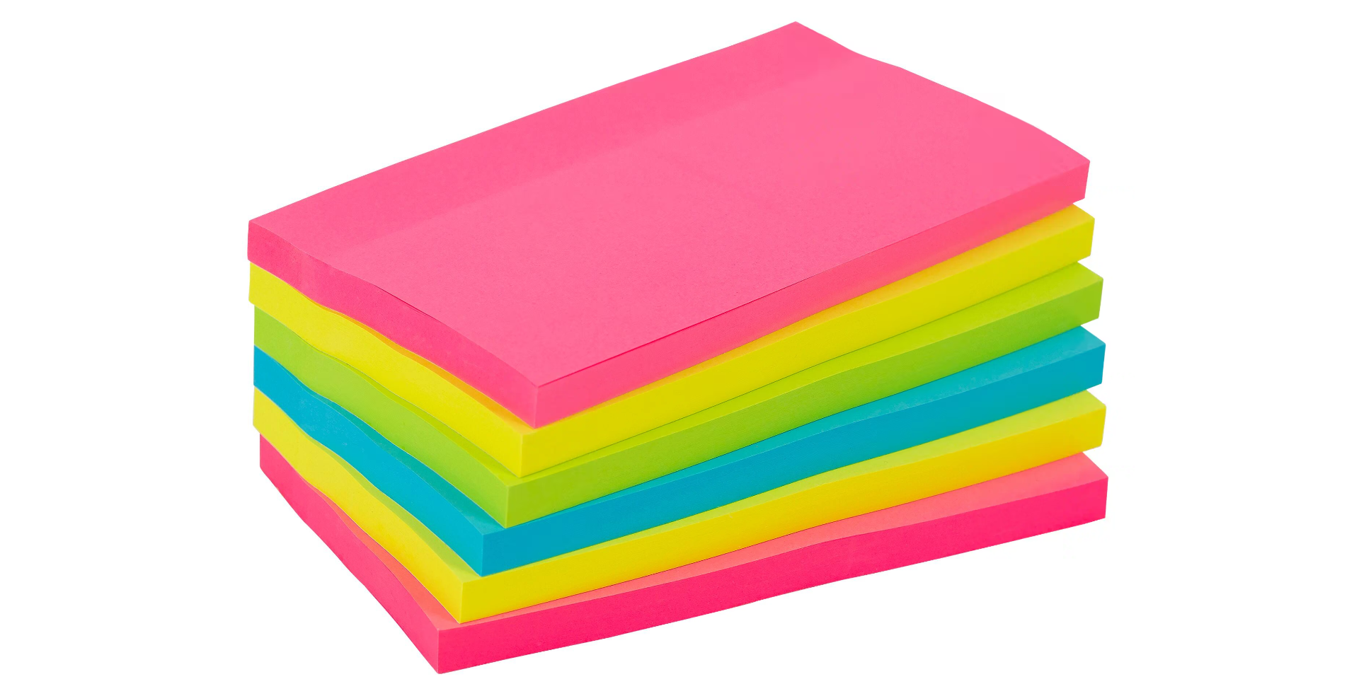 Extra Sticky Haftnotizen – 127 x 76 mm, farbig sortiert, rechteckig, 6 Stück  à 90 Blatt