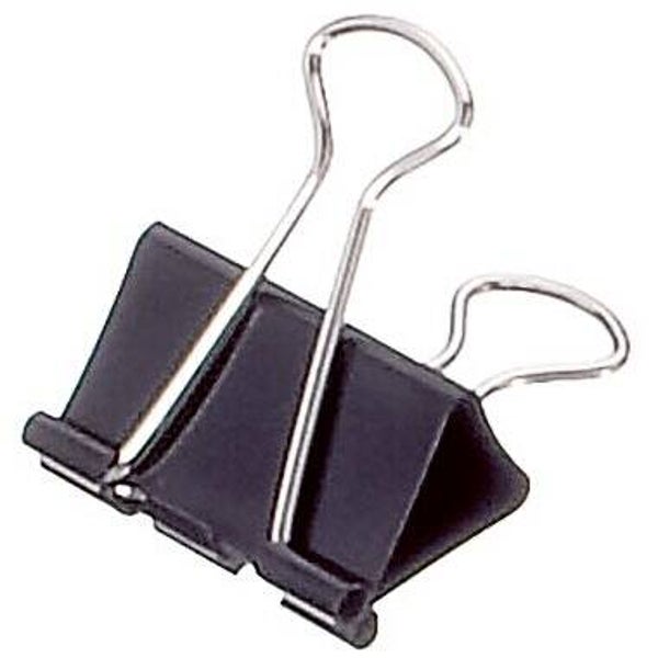 Soennecken Foldbackklemmer 32 mm, 14 mm Klemmdicke, Federstahl, schwarz, 12 St./Pack.