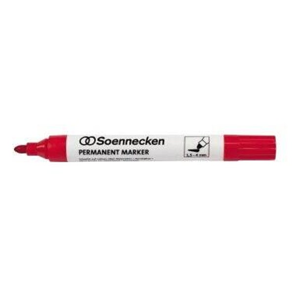 Soennecken Permanentmarker Rot, 1,5–4 mm Rundspitze