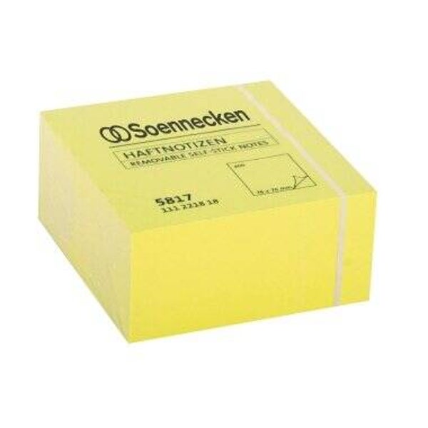 Haftnotizwürfel 75 x 75 mm (B x H) neongelb 400 Blatt