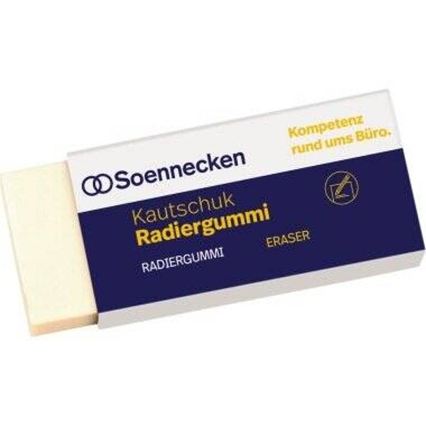 Radiergummi 2,2 x 1,2 x 6,1 cm (B x H x L) Kautschuk weiß