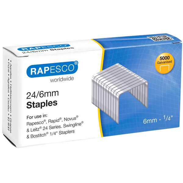 RAPESCO Heftklammer 24/6 Stahl 5.000 St./Pack.