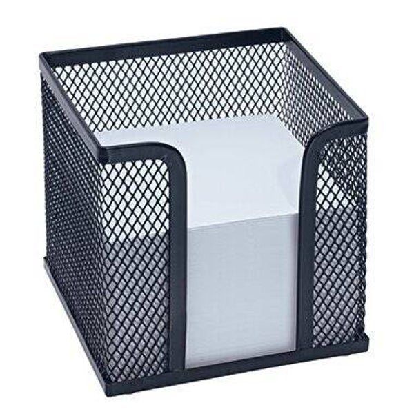 WEDO Zettelbox Office 10x10x10cm Drahtmetall schwarz