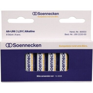 Batterie AA/Mignon LR6 Alkaline 1,5V 8 St./Pack.