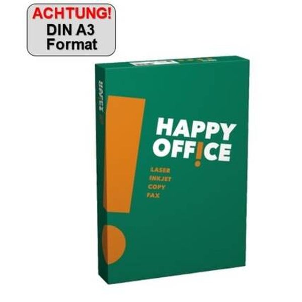 Kopierpapier Happy Office DIN A3 80g/m² weiß 500 Bl./Pack.
