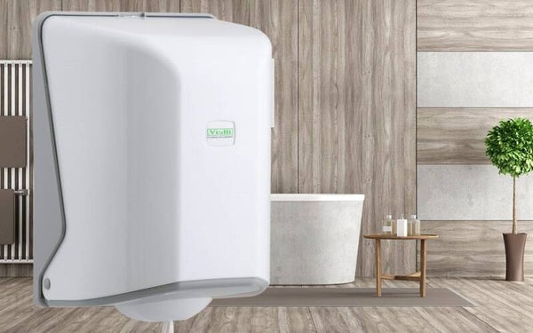 FEEDPOINT MAXI Spender für Papierhandtuchrollen mit Innenabzug – Weiß