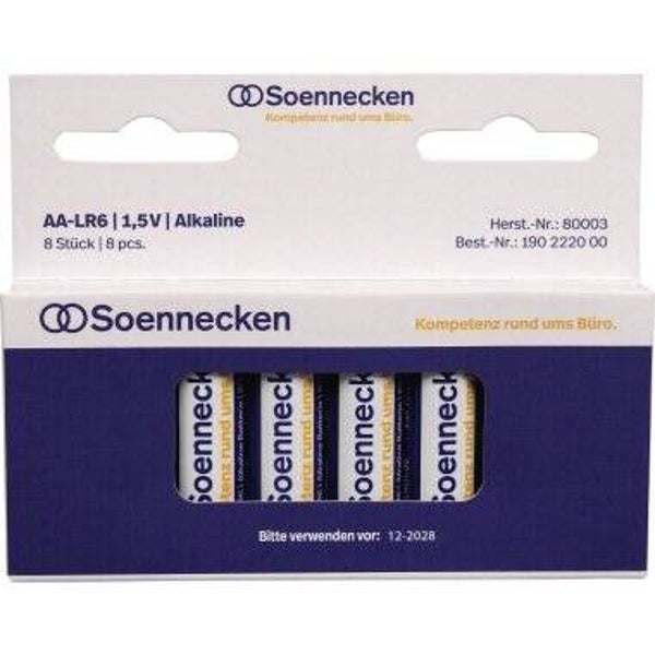 Soennecken Batterie Mignon AA LR6 1,5 V 8 St./Pack