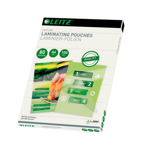 LEITZ Laminierfolien glänzend für A4 80 micron, 100 St.