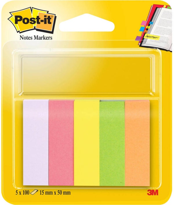 Post-it Notes Markers Haftmarker farbsortiert - 5x 100 Streifen
