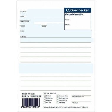 Gesprächsnotiz DIN A5 50 Bl.
