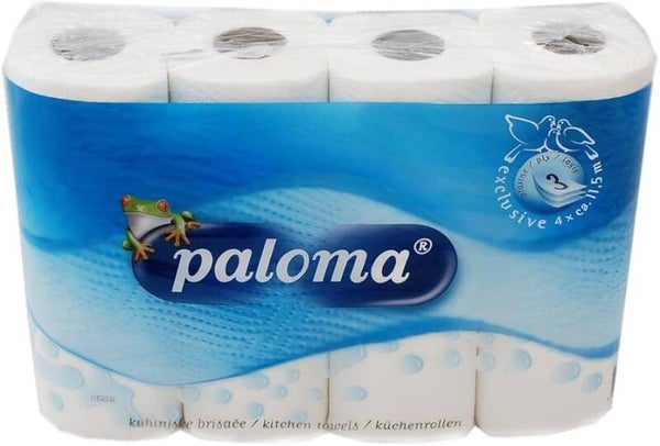 Küchenrolle 3-lagig hoch weiss 4 Rollen