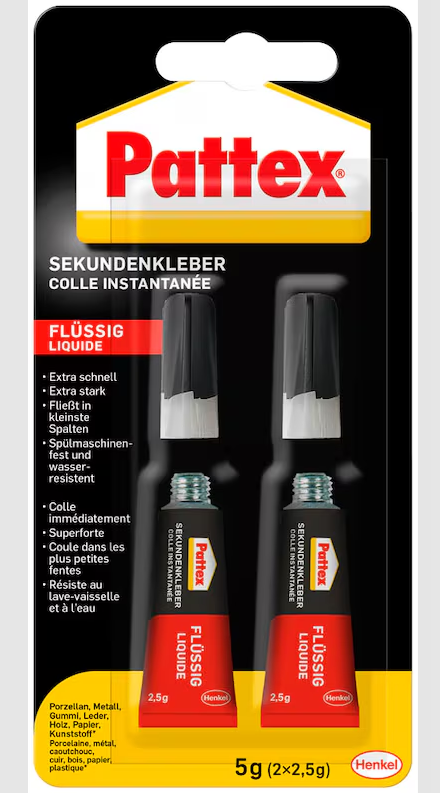 Pattex Sekundenkleber 2x 2,5 g – schnell, stark und vielseitig