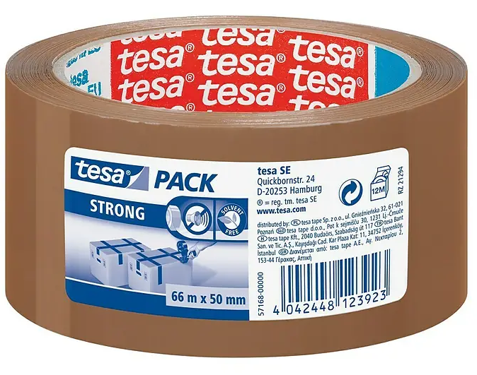 Tesa Packband Strong Braun, 66 m x 50 mm