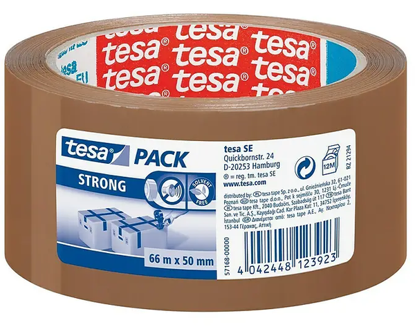 Tesa Packband Strong Braun, 66 m x 50 mm