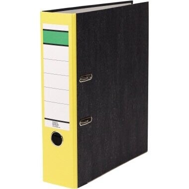 Ordner 80mm DIN A4 Werkstoff: Papier, 100 % recycelt gelb