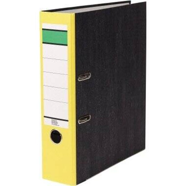 Ordner 80mm DIN A4 Werkstoff: Papier, 100 % recycelt gelb