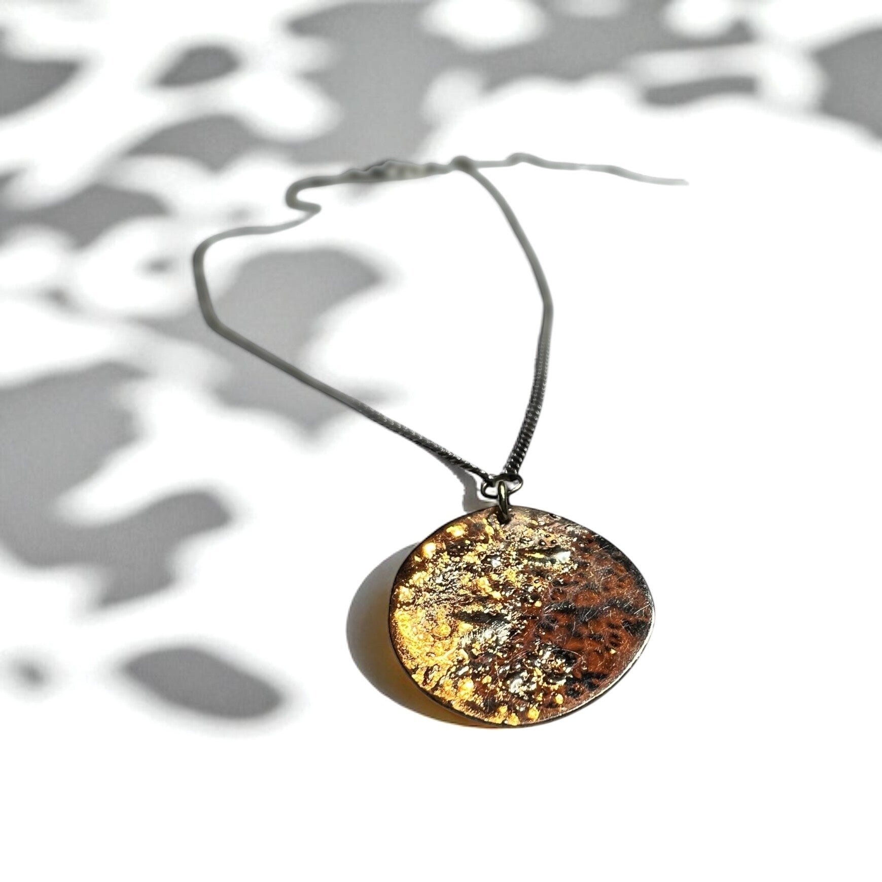 Moon Pendant - White Gold