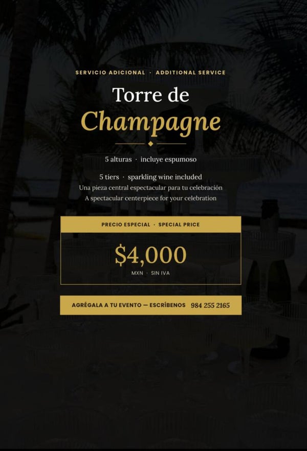 Torre de Champagne - Champagne tower cdmx